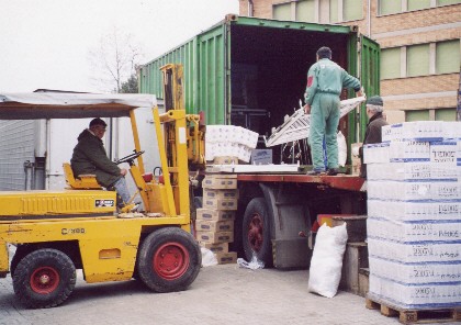 foto di una raccolta di viveri